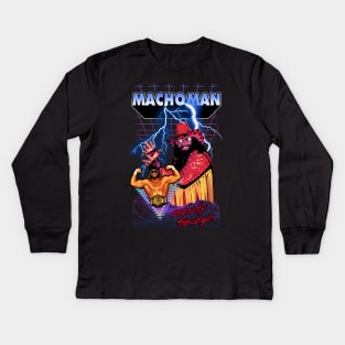 Macho Man - Bootleg Vintage 90's Kids Long Sleeve T-Shirt